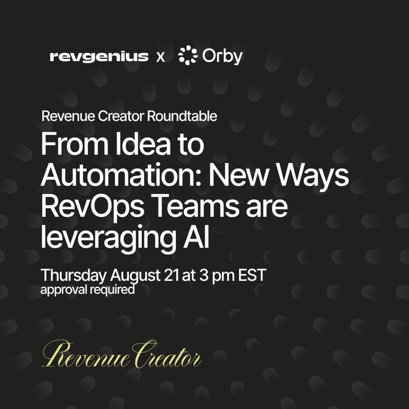 Cover Image for From Idea to Automation: New Ways RevOps Teams are leveraging AI