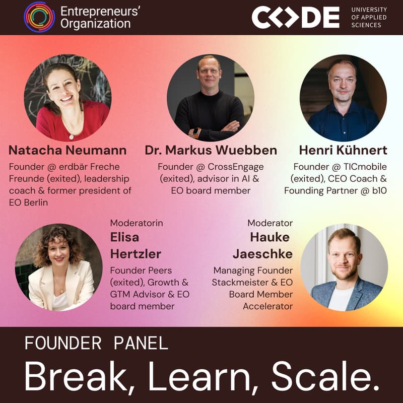 Cover Image for Entrepreneurs Organization (EO) Founder Panel "Break, Learn, Scale."