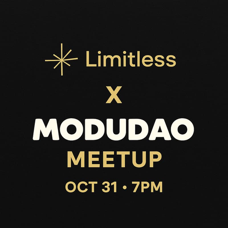 Cover Image for ๐Limitless x ModuDAO ๋ฐ์