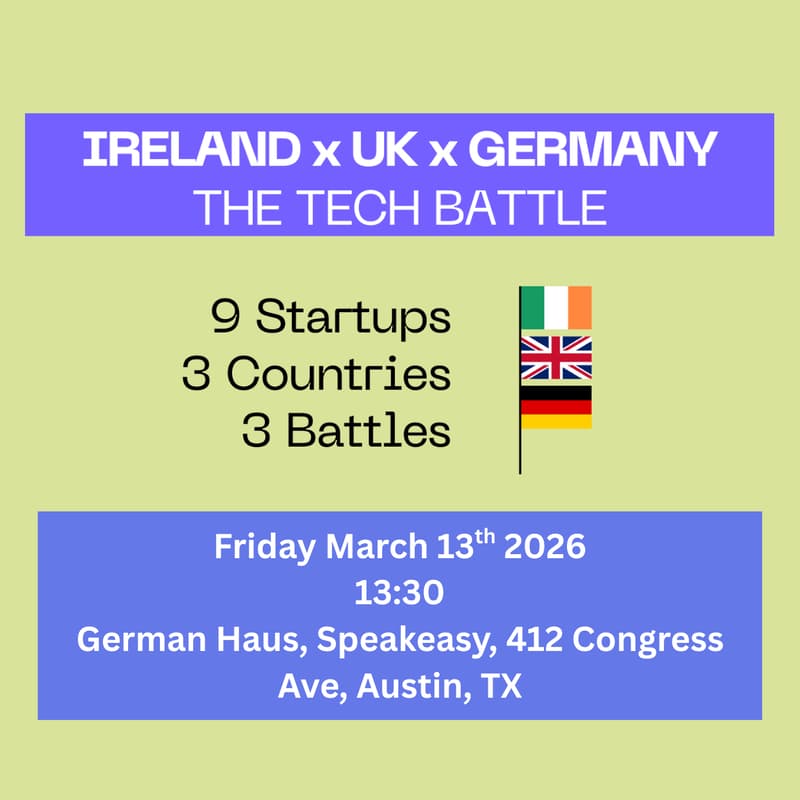 Cover Image for The Tech Battle: Pitch Competition! Ireland x Germany x UK