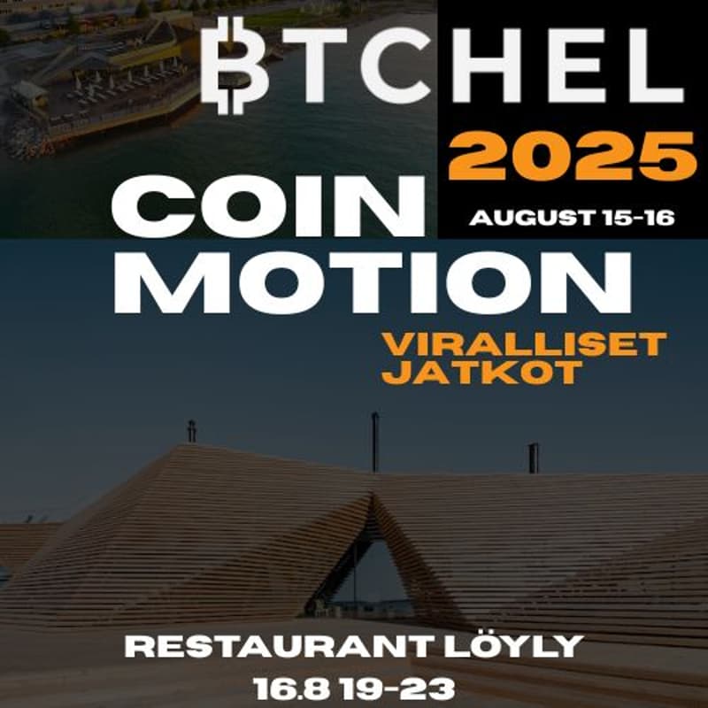 Cover Image for BTCHEL2025 x Coinmotion jatkot ravintola Löylyssä