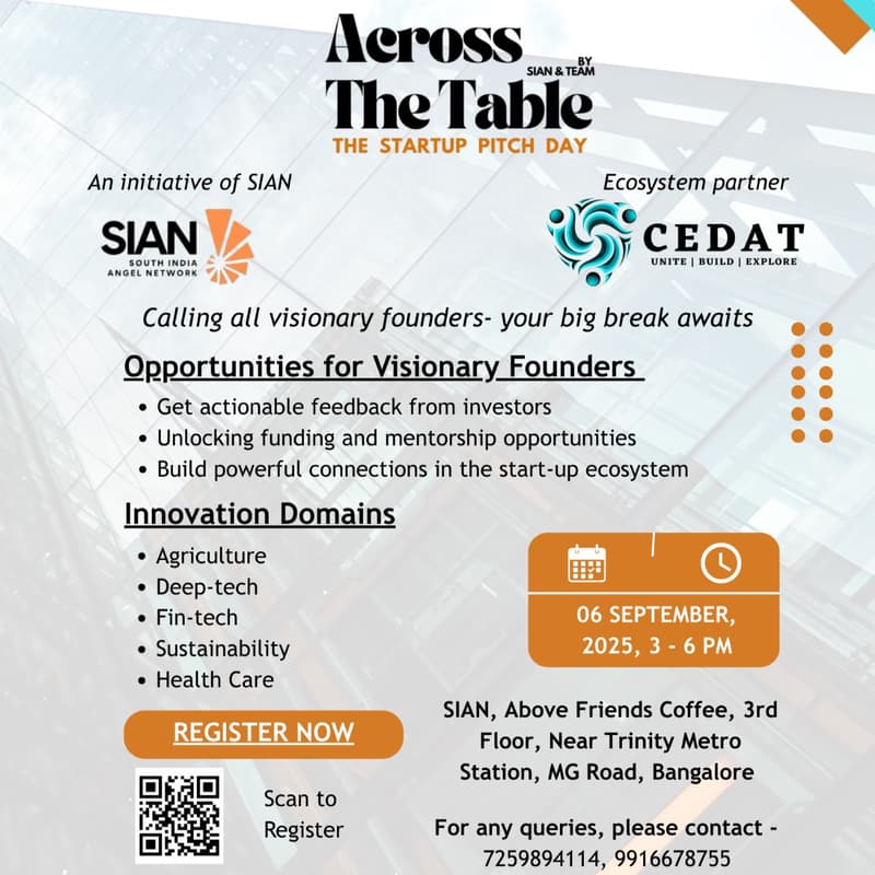 Cover Image for Across The Table - Startup Pitch Day
