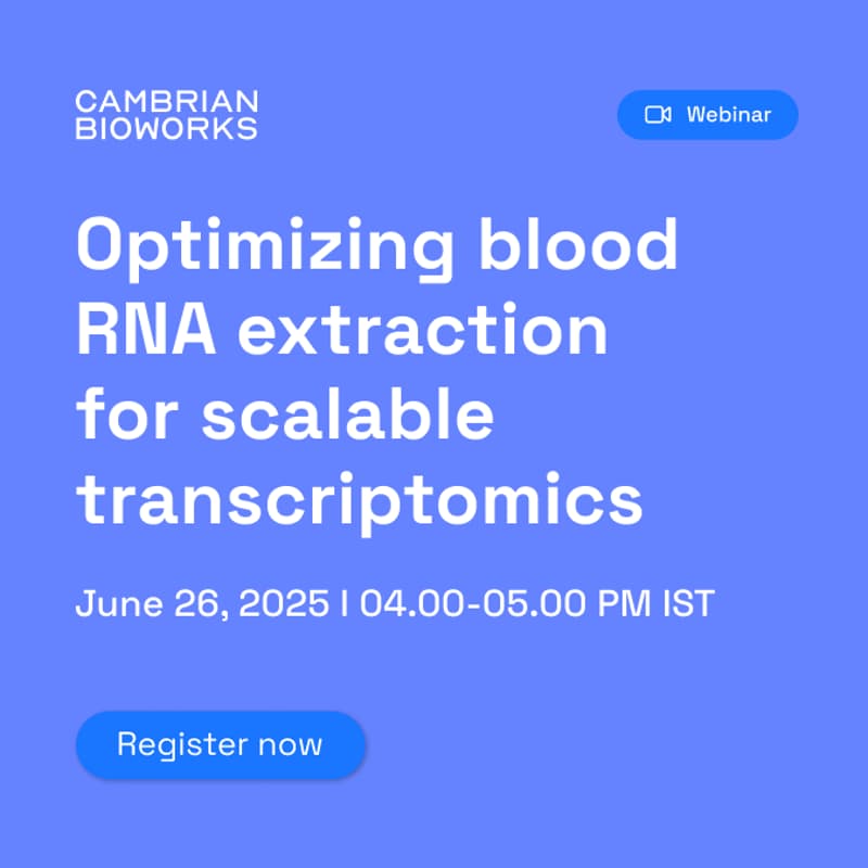 Cover Image for Webinar: Optimizing blood RNA extraction for scalable transcriptomics