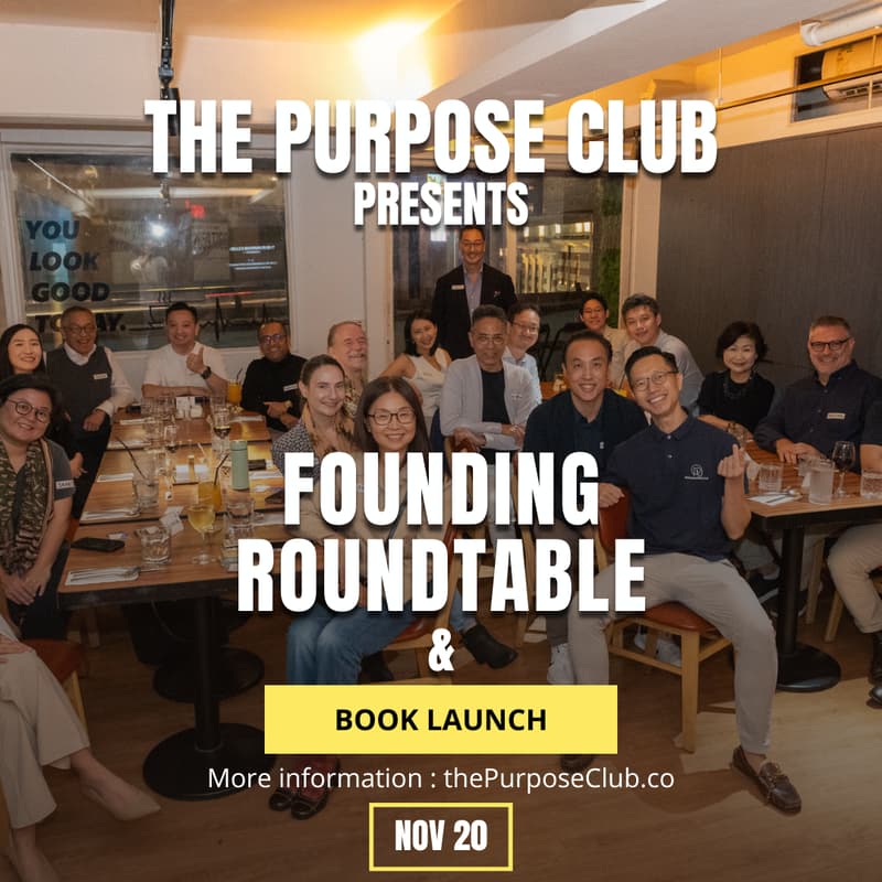 Cover Image for The Purpose Club Founding Roundtable x Aaron Pang Book Launch | Hong Kong