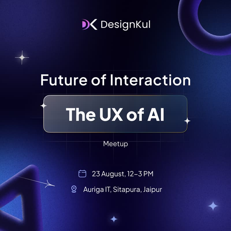 Cover Image for Future of Interaction : The UX of AI (Meetup + workshop)