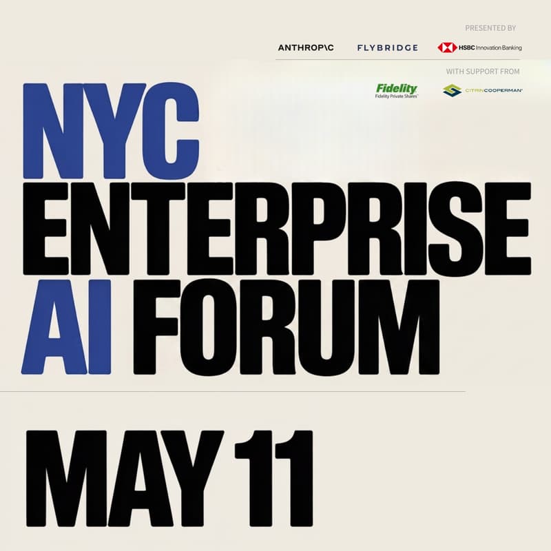 Cover Image for NYC Enterprise AI Forum hosted by Anthropic, Flybridge, and HSBC