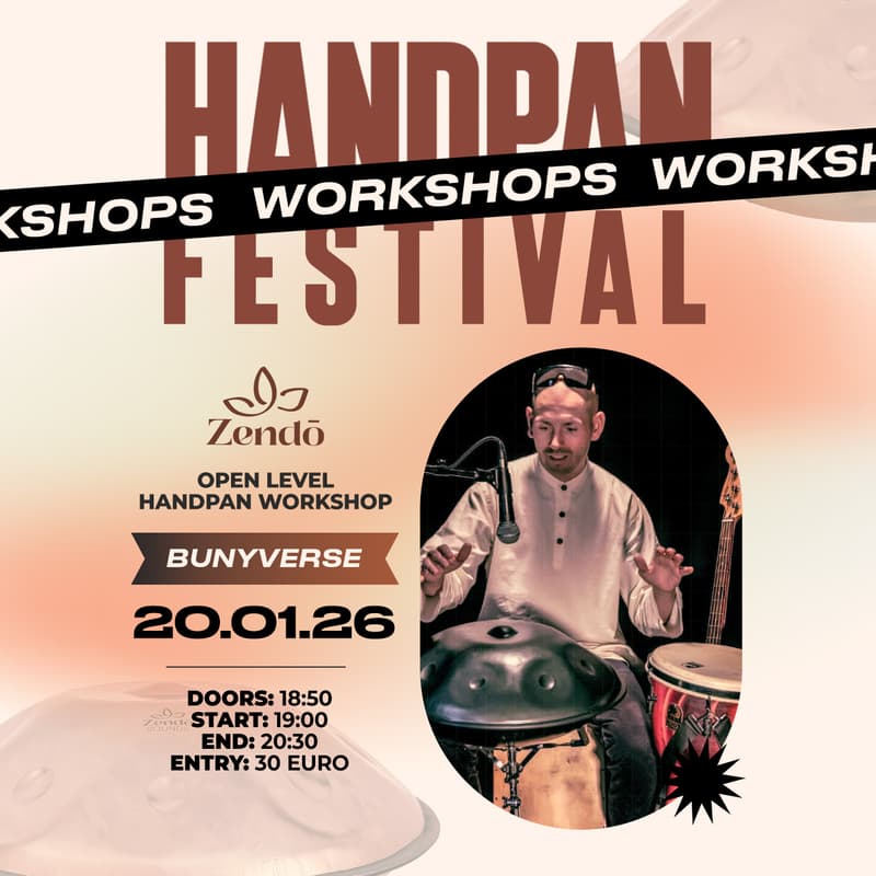 Cover Image for OPEN LEVEL HANDPAN WORKSHOP | Learn Rhytm, Melody, Harmony with Petar Jordanov - Buny
