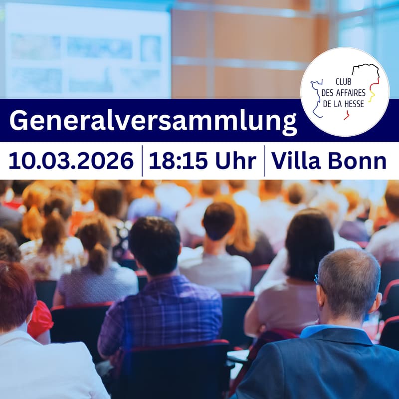 Cover Image for Jahreshauptversammlung des Club des Affaires de la Hesse e.V.