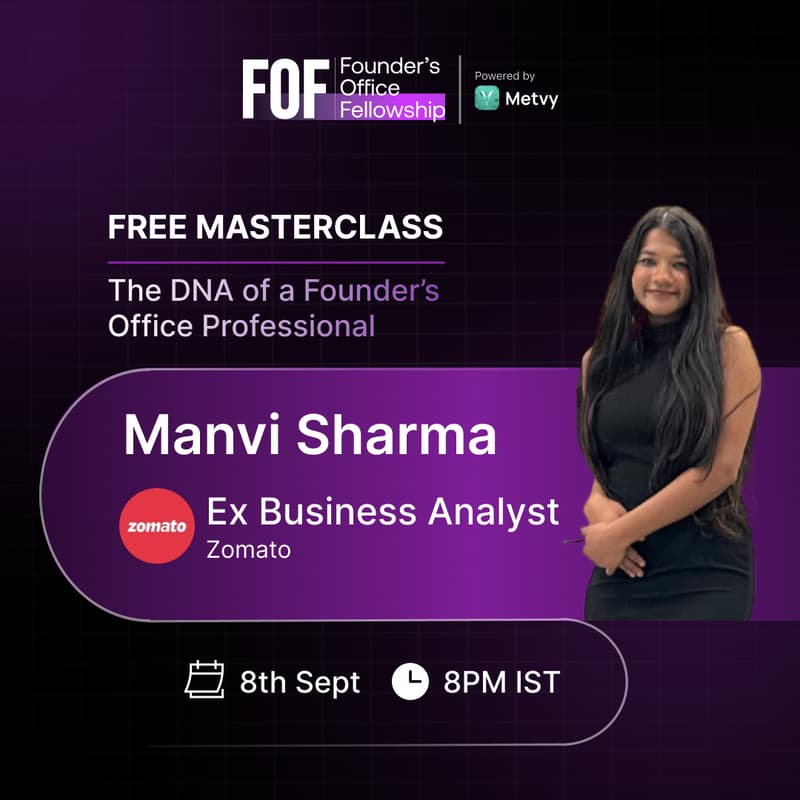 Cover Image for Free Masterclass - The DNA Of a Founder's Office Professional