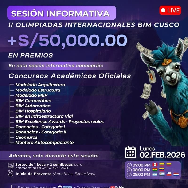 Cover Image for Sesión Informativa | II Olimpiadas Internacionales BIM Cusco
