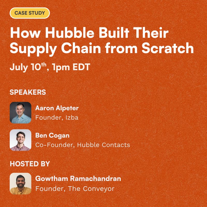 Cover Image for How Hubble Built Their Supply Chain from Scratch