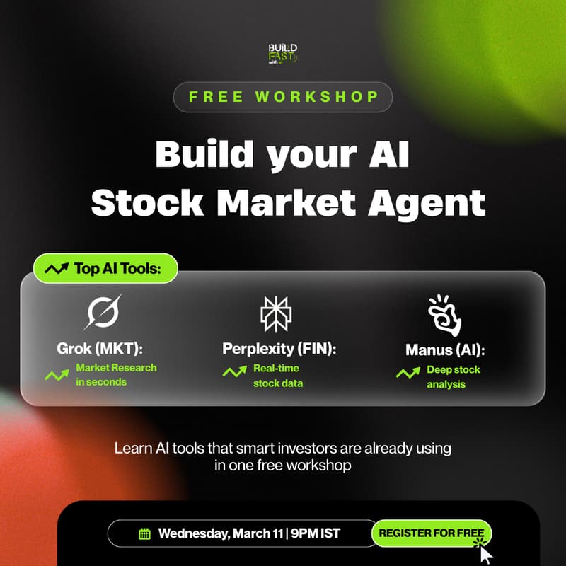 Cover Image for AI for Finance: Build Your Stock Market AI Agent