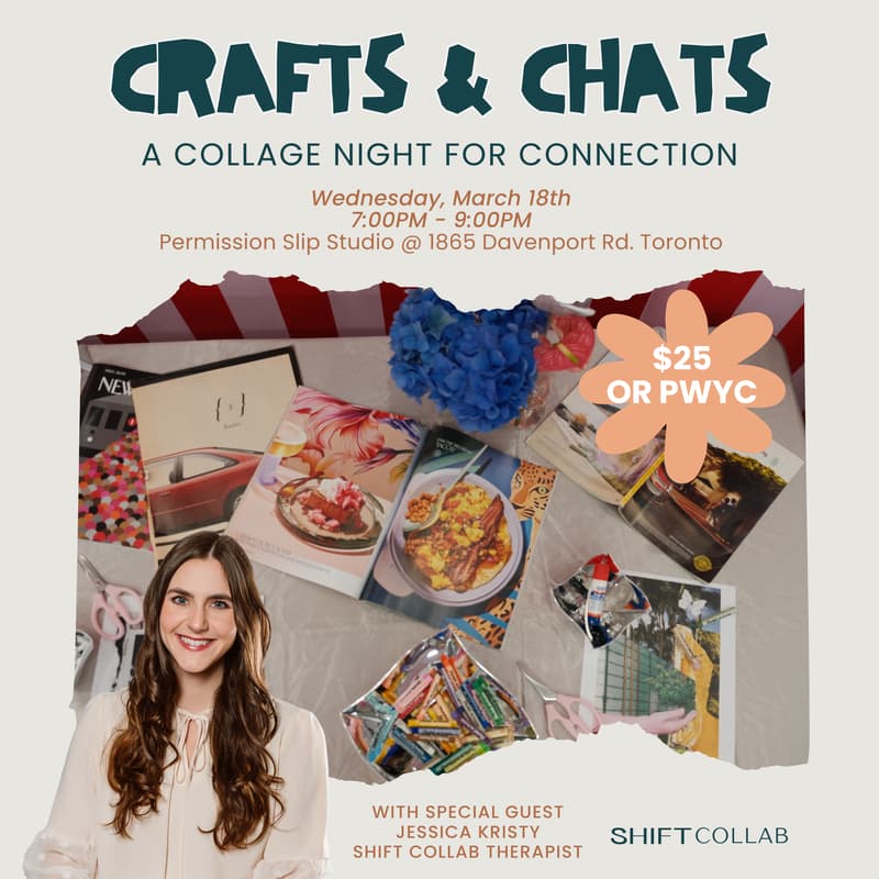 Cover Image for Crafts & Crafts: A Collage Night for Connection