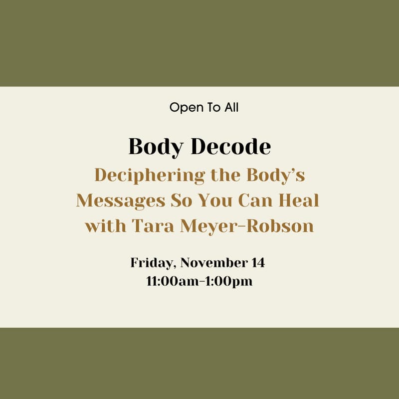 Cover Image for Member Series: Body Decode with Tara Meyer-Robson