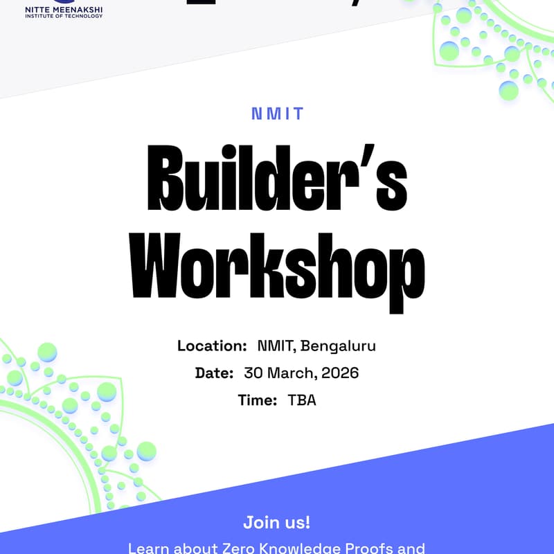 Cover Image for zkVerify Builder's Workshop | NMIT, Bengaluru