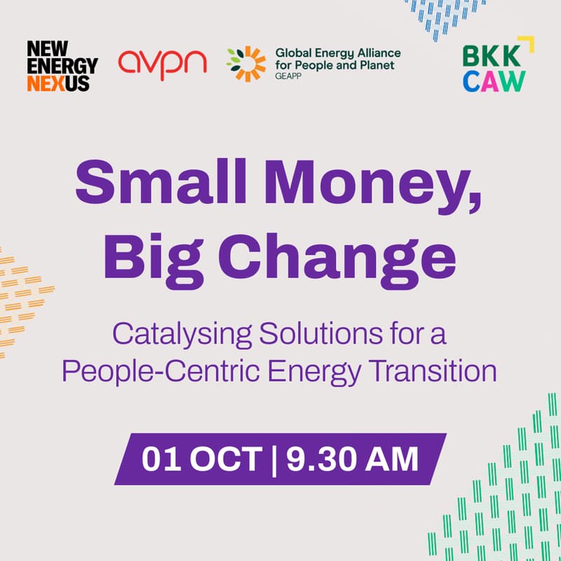 Cover Image for Small Money, Big Change: Catalysing Solutions for a People-Centric Energy Transition