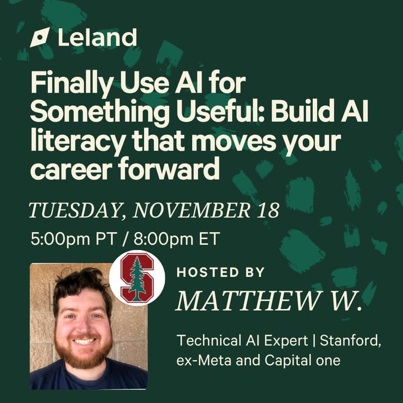 Cover Image for Finally Use AI for Something Useful: Build AI Literacy That Moves Your Career Forward