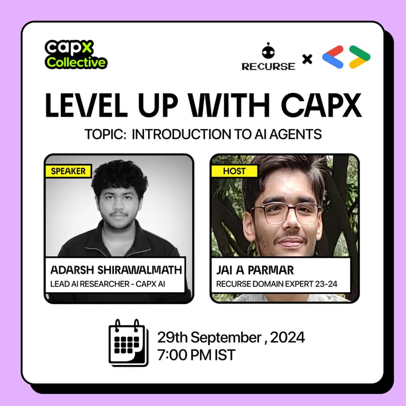 Cover Image for Level Up with Capx <> Recurse X GDSC