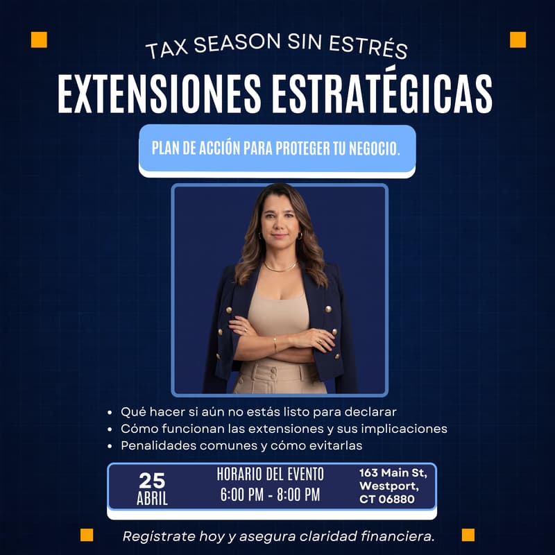 Cover Image for Webinar Tax Season sin Estrés + Extensiones
