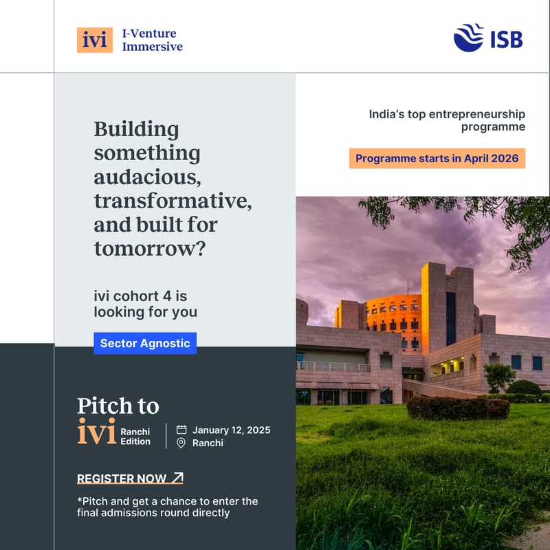 Cover Image for Pitch to ivi | Ranchi edition | Jan 12, 2026, | 10:00 AM - 3:00 PM