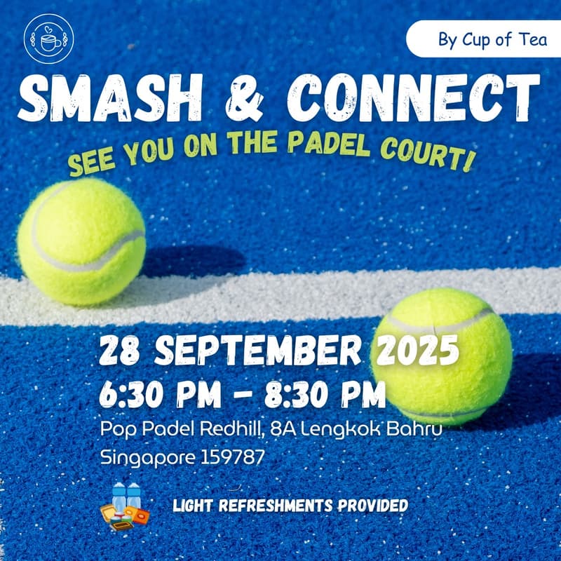 Cover Image for Hit & Connect: A Padel Social by Cup of Tea