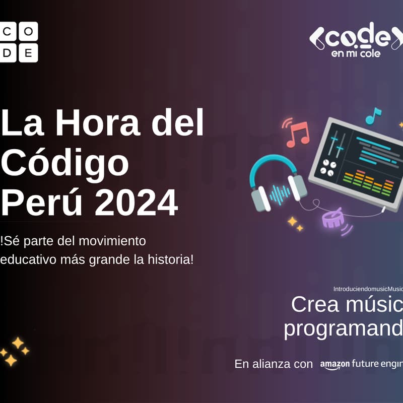Foto de portada de Capacitación Docente - Hora del Código Perú 2024