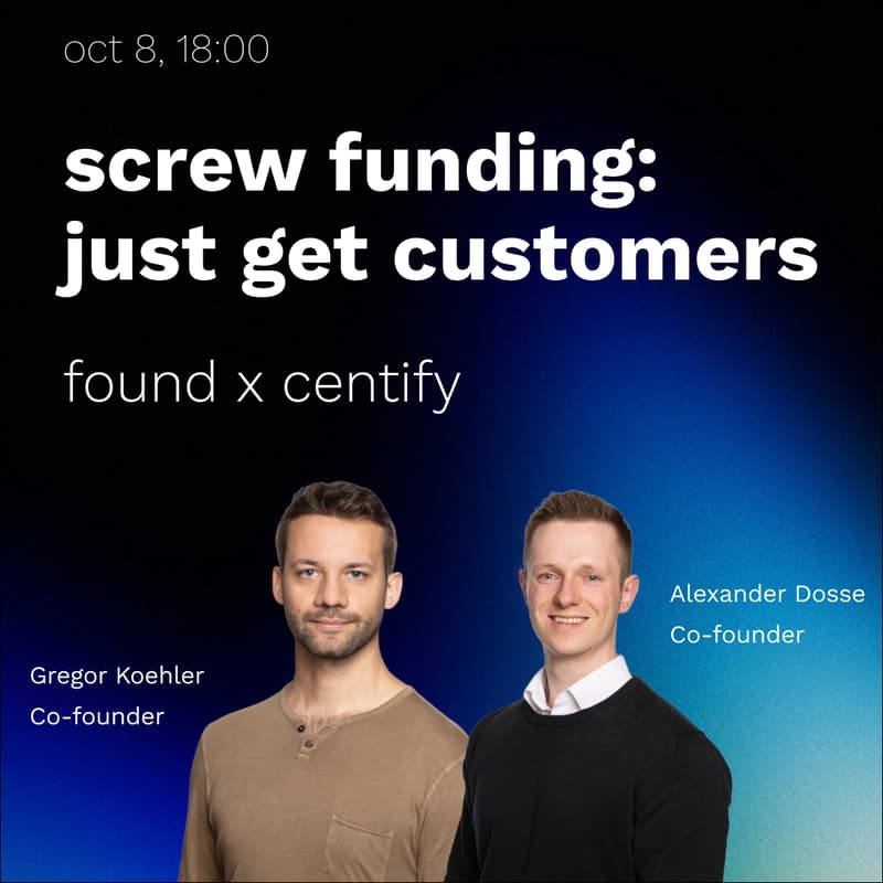 Cover Image for Screw Funding: Just Get Customers