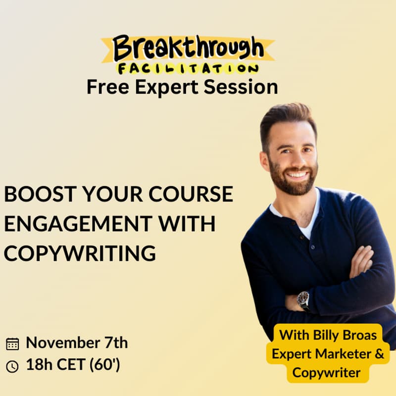 Cover Image for 🔥Boost Your Course Engagement With Copywriting with Billy Broas