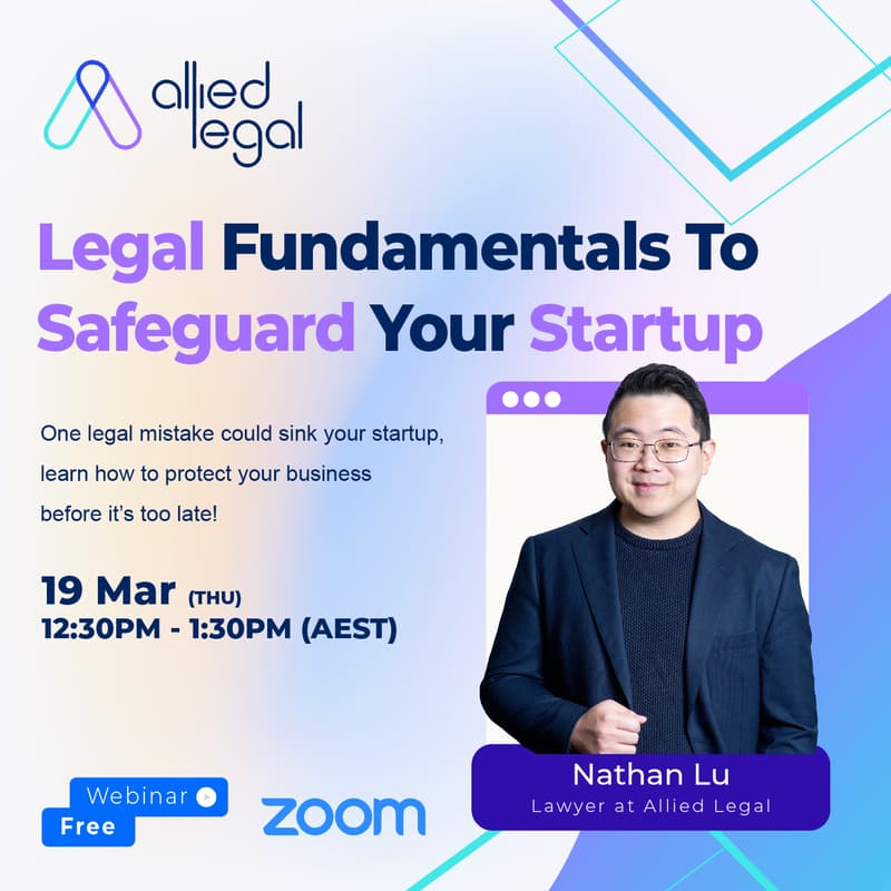 Cover Image for Legal Fundamentals To Safeguard Your Startup Workshop