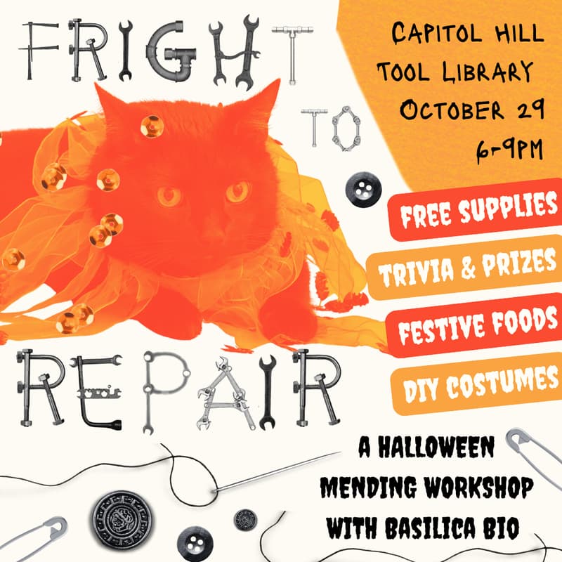 Cover Image for Fright to Repair: A Halloween Mending Workshop with Basilica Bio