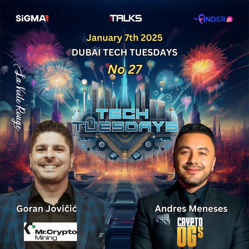 Cover Image for Dubai Tech Tuesdays No. 27 - Crypto KOLs + Mining Edition