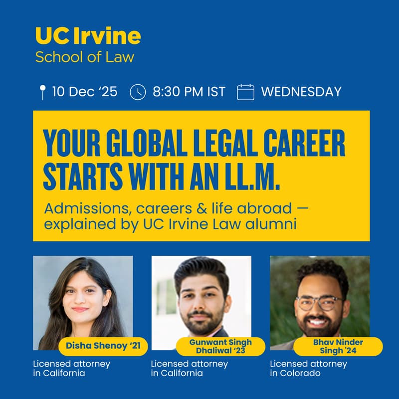 Cover Image for Workshop on Building a US Legal Career — Live Workshop with UCI Law Alumni