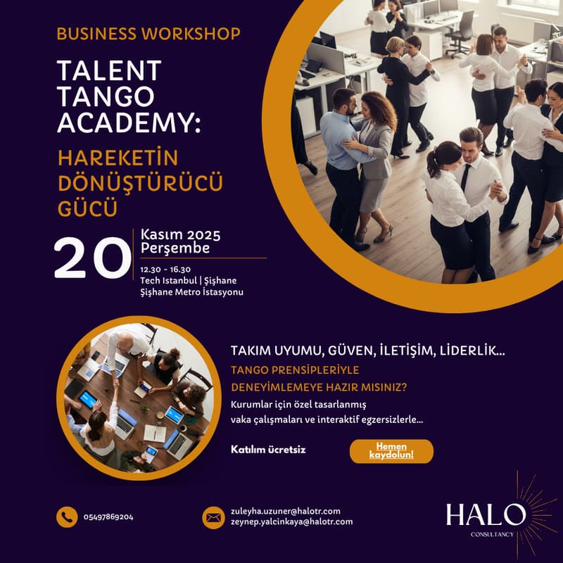Cover Image for Talent Tango Academy: Hareketin Dönüştürücü Gücü Deneyimsel Workshop