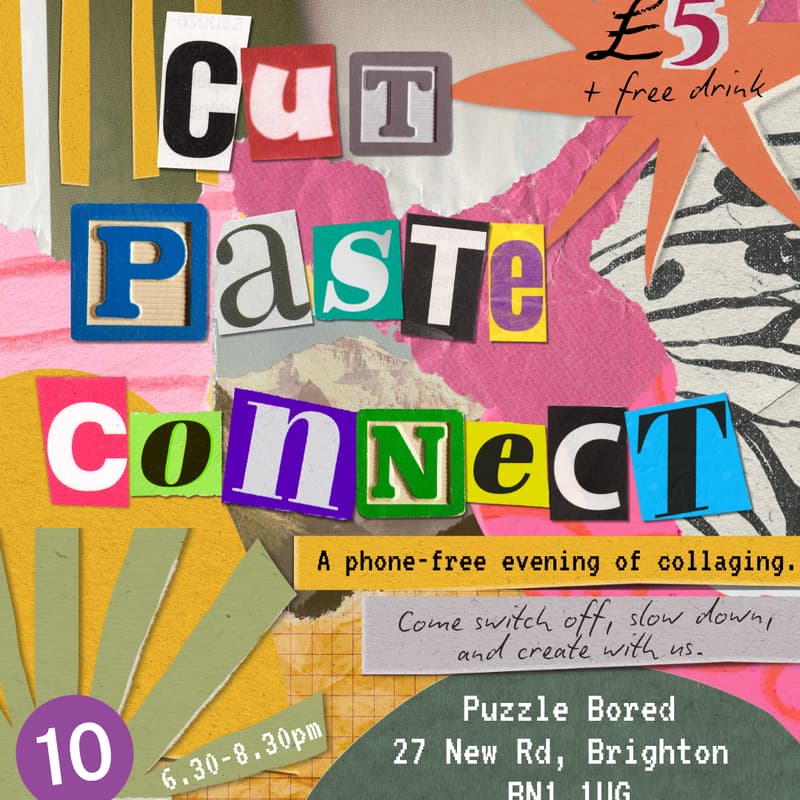 Cover Image for Cut, Paste and Connect - collage and coffee with Logging Off Club