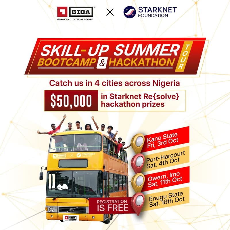 Cover Image for GIDA Skillup Summer & Hackathon Tour; Enugu Edition