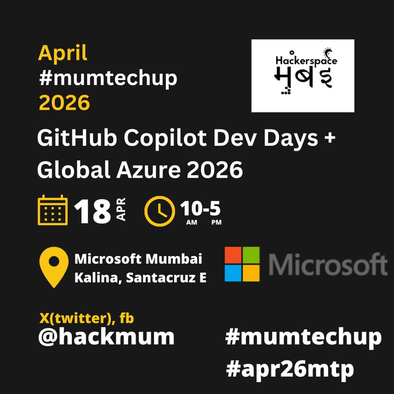 Cover Image for GitHub Copilot Dev Days × Global Azure 2026 — Mumbai