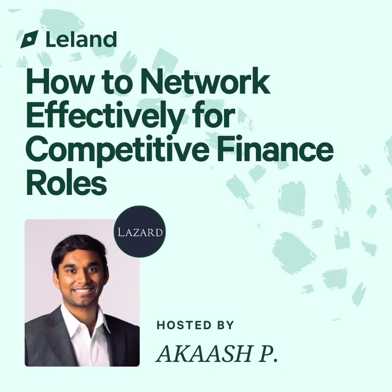 Cover Image for How to Network Effectively for Competitive Finance Roles