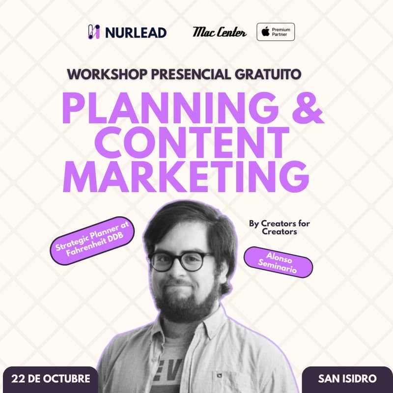Cover Image for Planning & Content Marketing - Workshop Presencial Mac Center