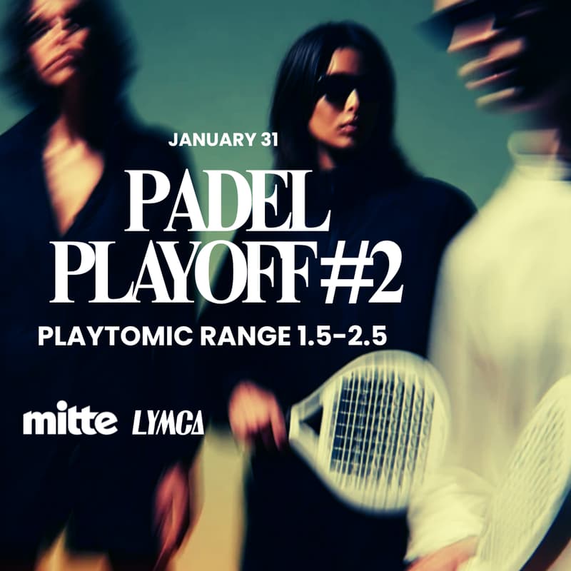 Cover Image for PADEL PLAYOFF - Intermediate Tournament (Playtomic range 1.5-2.5)