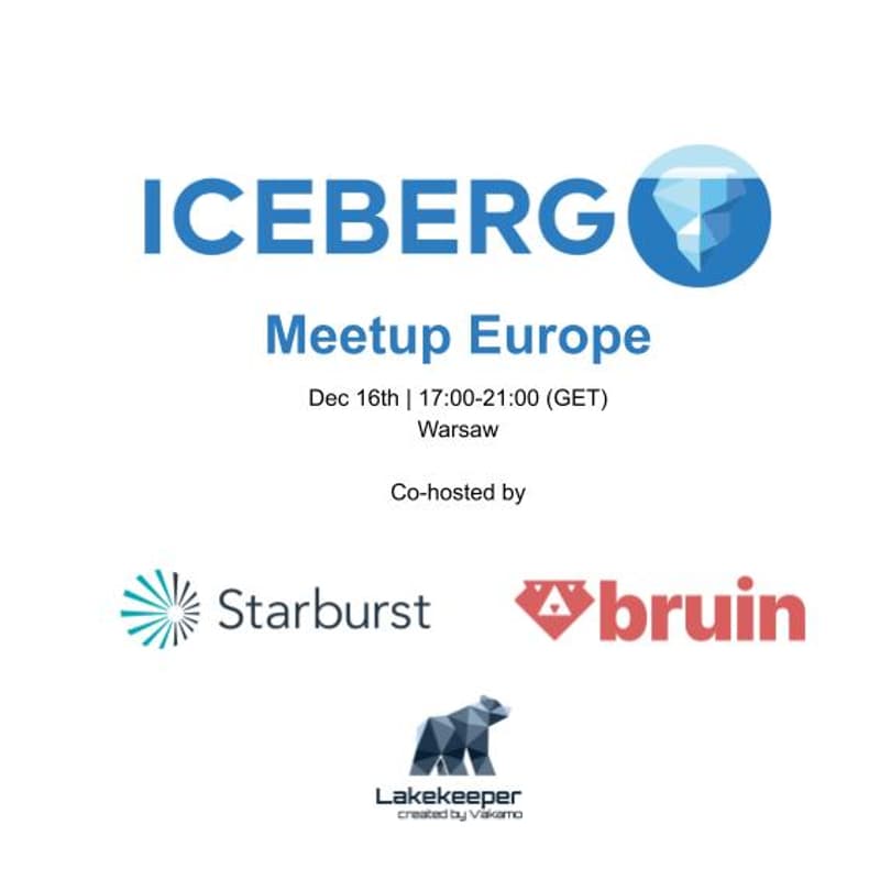 Cover Image for Apache Iceberg™ Europe Community Meetup - Dec 2025 Warsaw Edition