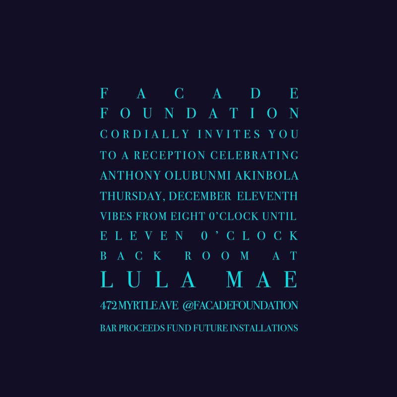 Cover Image for Facade Foundation: Opening Reception & Fundraiser