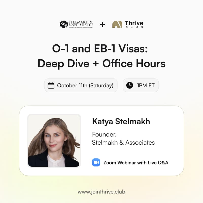 Cover Image for O-1 and EB-1 Visas: Deep Dive + Office Hours
