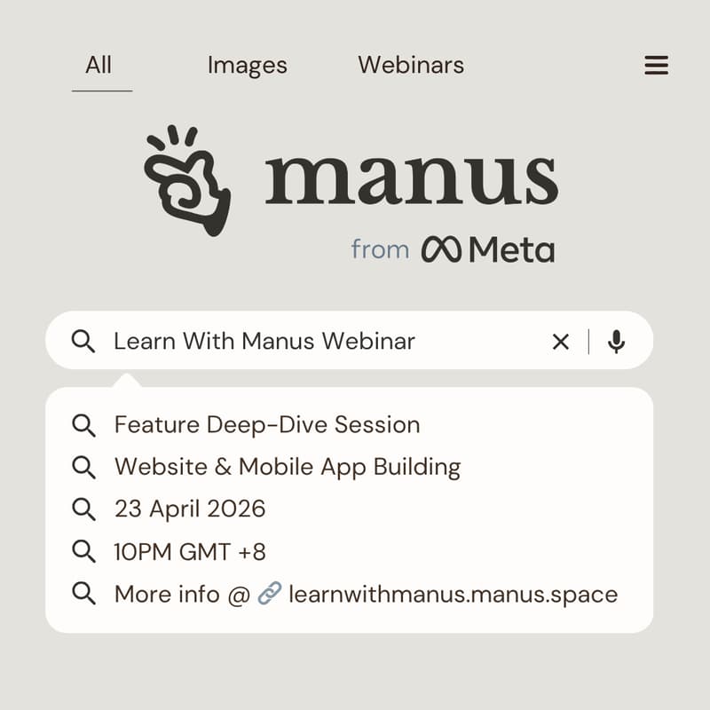 Cover Image for Learn With Manus: Building Websites and Mobile Apps.