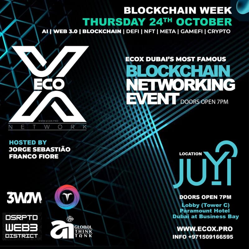 Cover Image for EcoX BlockchainLife RakDAO Cardano DSRPTD Edition, Meetup