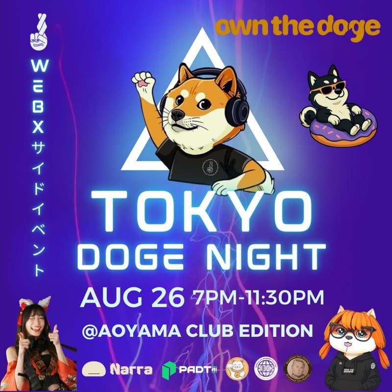 Cover Image for TOKYO DOGE NIGHT｜🍸🐕🎵 Music, Drinks & Cosplay Party @ Aoyama Club Edition