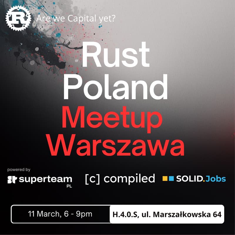 Cover Image for Rust Poland #7 | Warszawa