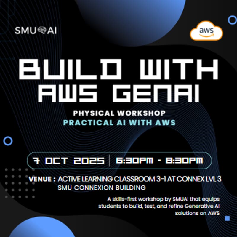 Cover Image for SMUAIxAWS: ML & GenAI Workshop
