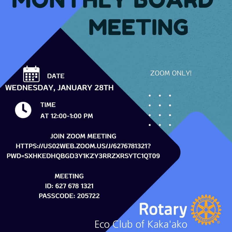 Cover Image for ECO Rotary Monthly Board Meeting