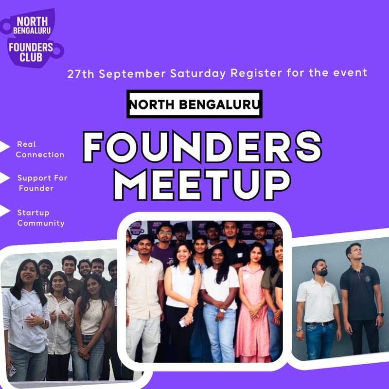 Cover Image for North Bengaluru Founders Club Meetup #5