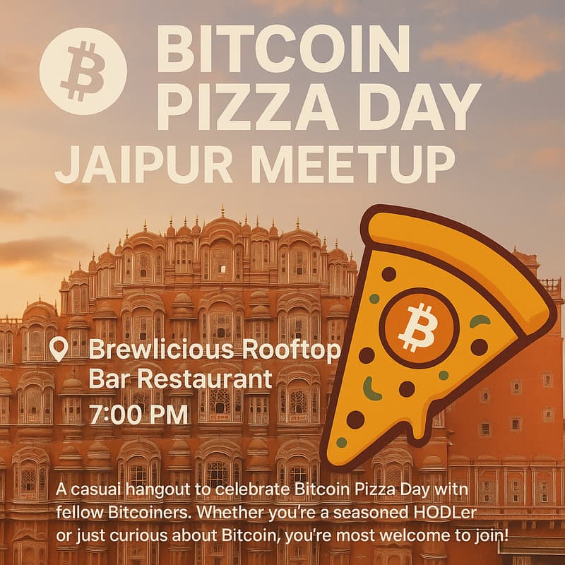 Cover Image for Bitcoin Pizza Day @ Jaipur